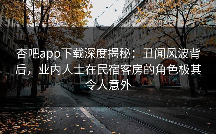 杏吧app下载深度揭秘:丑闻风波背后,业内人士在民宿客房的角色极其令人意外 杏吧app下载深度揭秘:丑闻风波背后,业内人士在民宿客房的角色极其令人意外