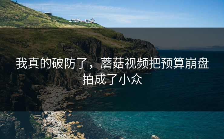 我真的破防了，蘑菇视频把预算崩盘拍成了小众